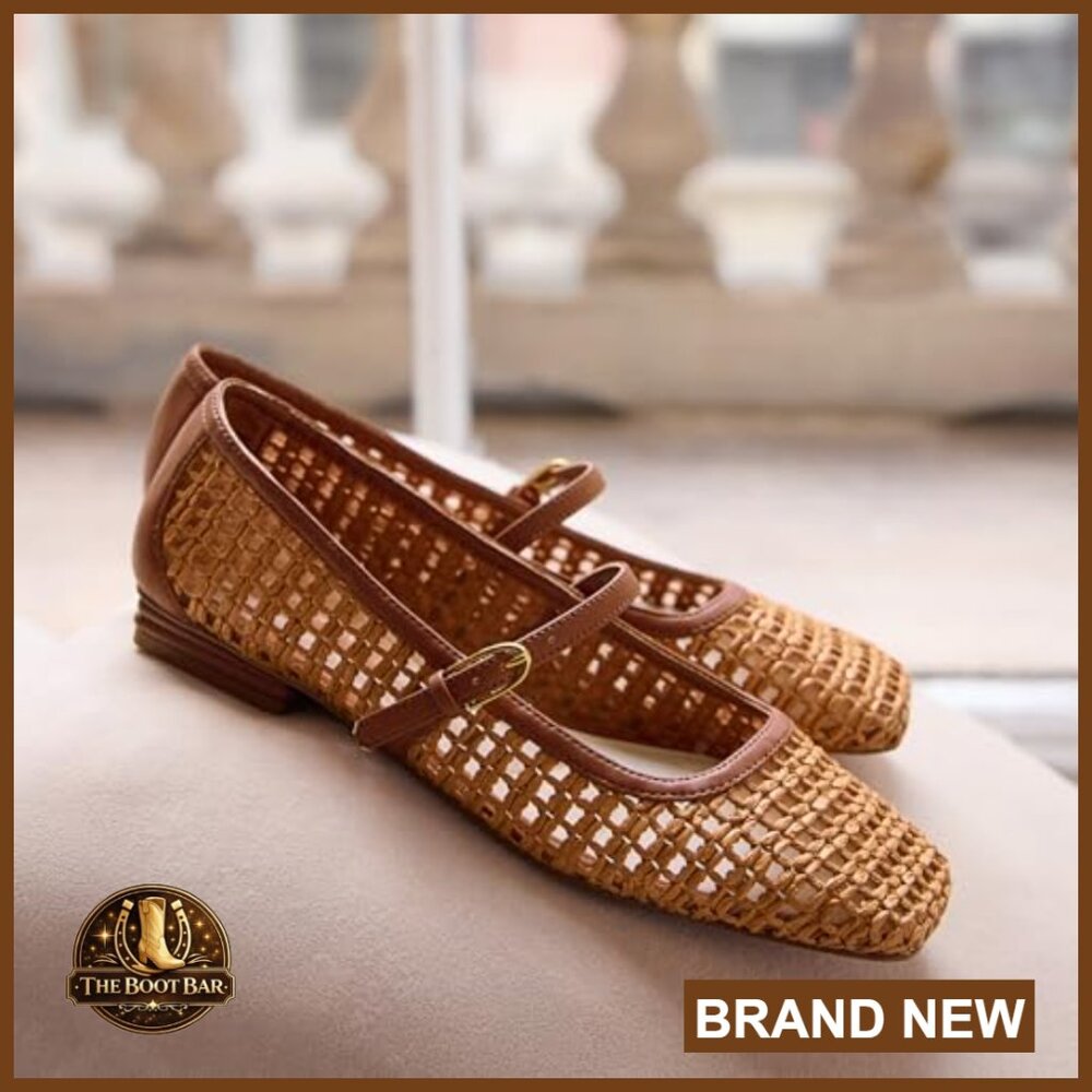 Platform Ballet Flats with Adjustable Buckle Ankl… - image 3